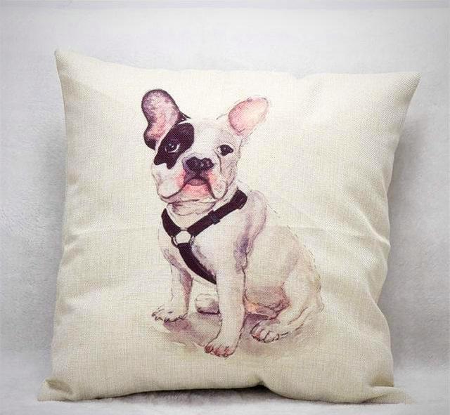 Pug Dog Pillowcase Cushion Cover 
