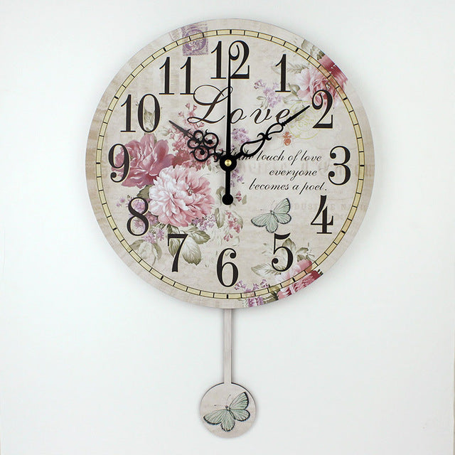 Vintage Silent Wall Clock 