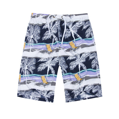 Floral Summer Plaid Men Women Beach Shorts 
