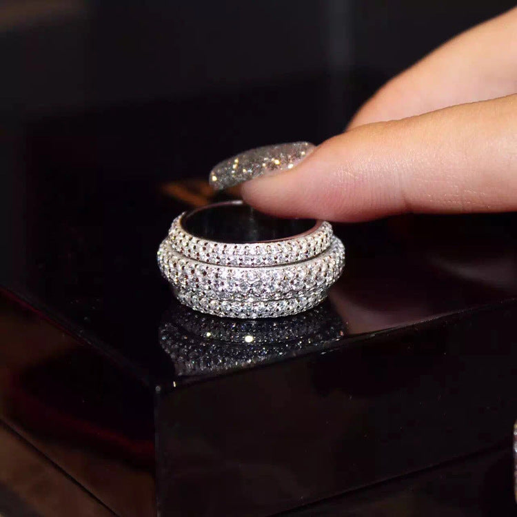 Sterling Silver Wedding Engagement Ring 