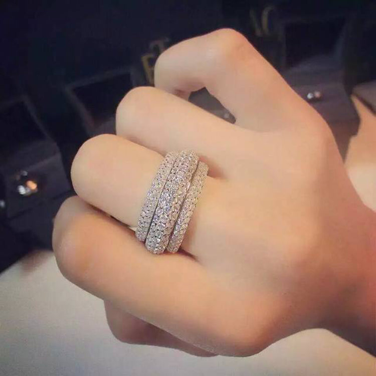 Sterling Silver Wedding Engagement Ring 