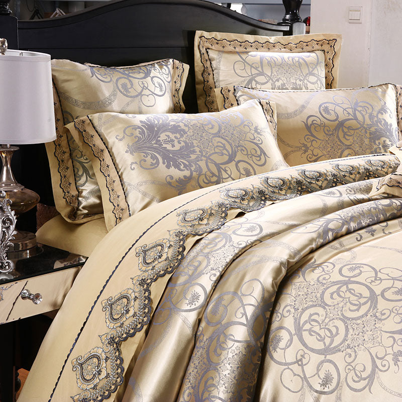 Stain Jacquard Luxury Royal Bedding Set 