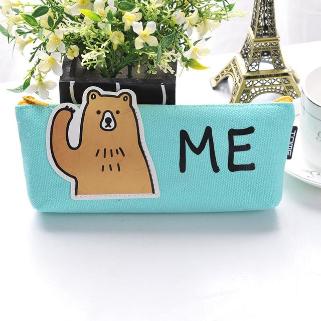 Cute Fabric Animal Pencil Case 