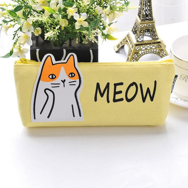 Cute Fabric Animal Pencil Case 