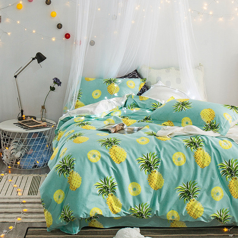 Pineapple Bedding Set King Queen Size 