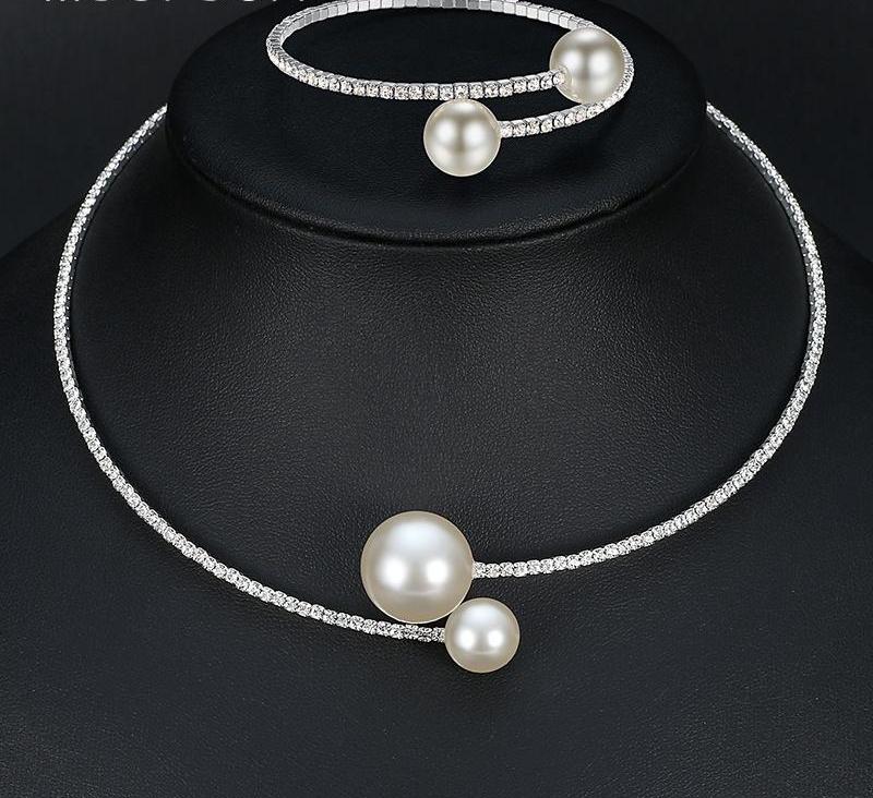 Pearl Bridal Jewelry Necklace Sets 