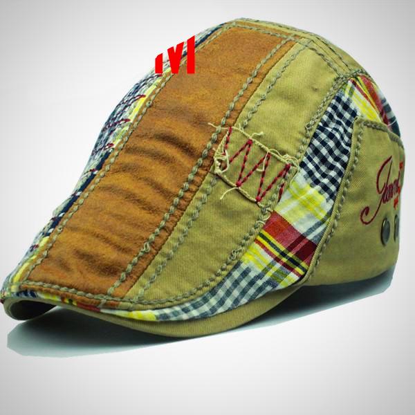 Patchwork Cap Beret Hat For Men 