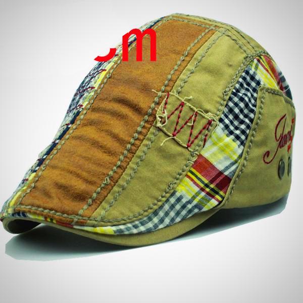 Patchwork Cap Beret Hat For Men 
