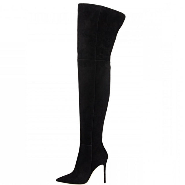 Women Pointed Toe Over Knee Winter Boots 