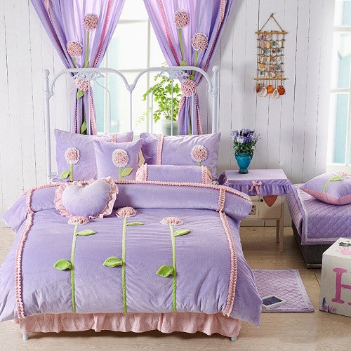 Crystal Velvet Duvet Cover Bedding Set 