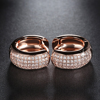 Fashion Hoop Earrings Austrian Crystal 