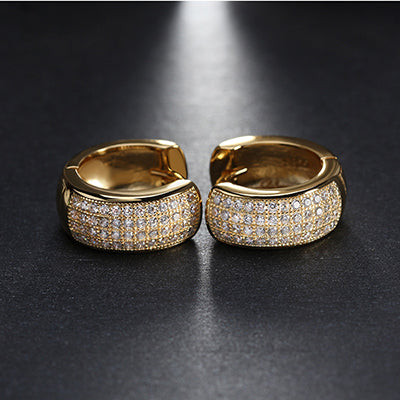 Fashion Hoop Earrings Austrian Crystal 