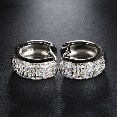 Fashion Hoop Earrings Austrian Crystal 
