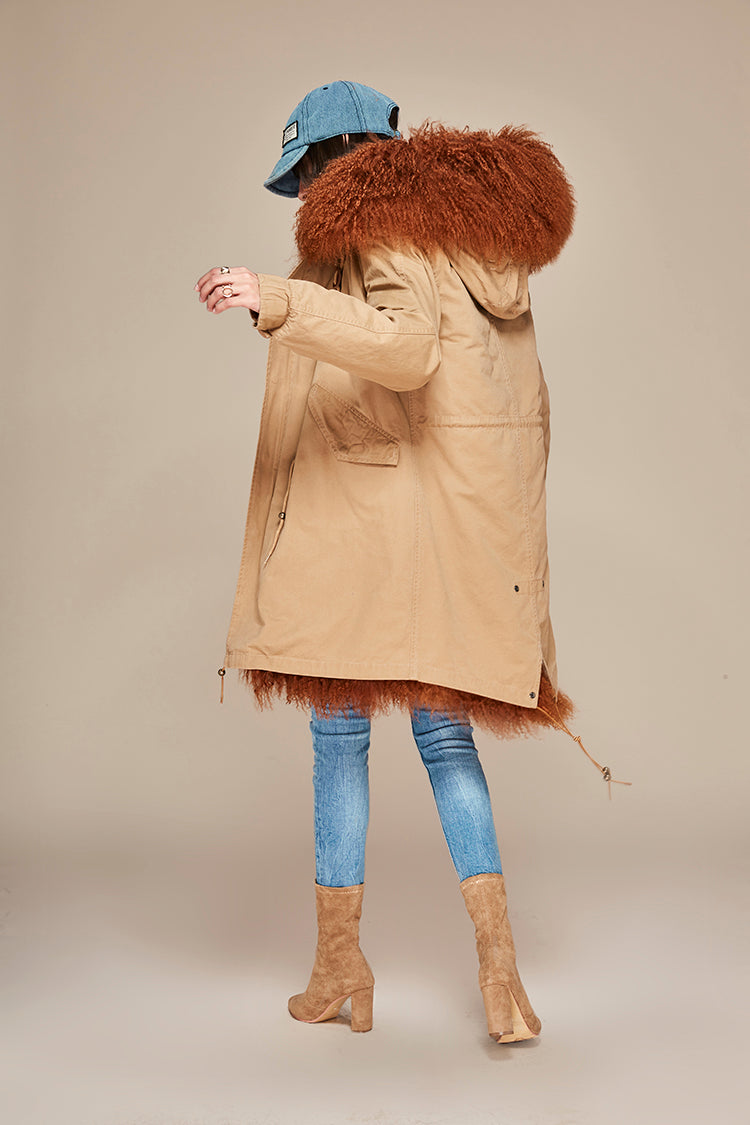 Women's Parka Fur Hooded Winter Jacket 