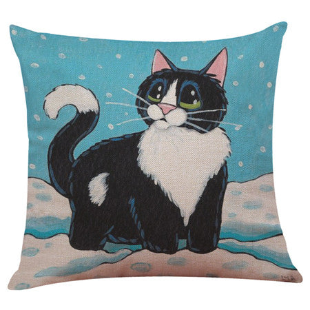 Cat Print Pillow Cases Cushion Covers 
