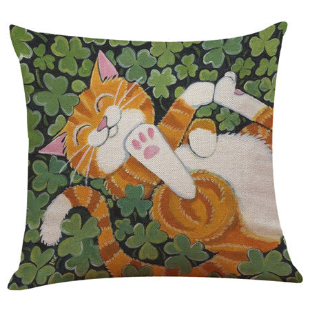 Cat Print Pillow Cases Cushion Covers 
