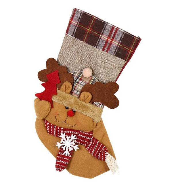 Christmas Stocking Santa Claus Sock Gift Bag 