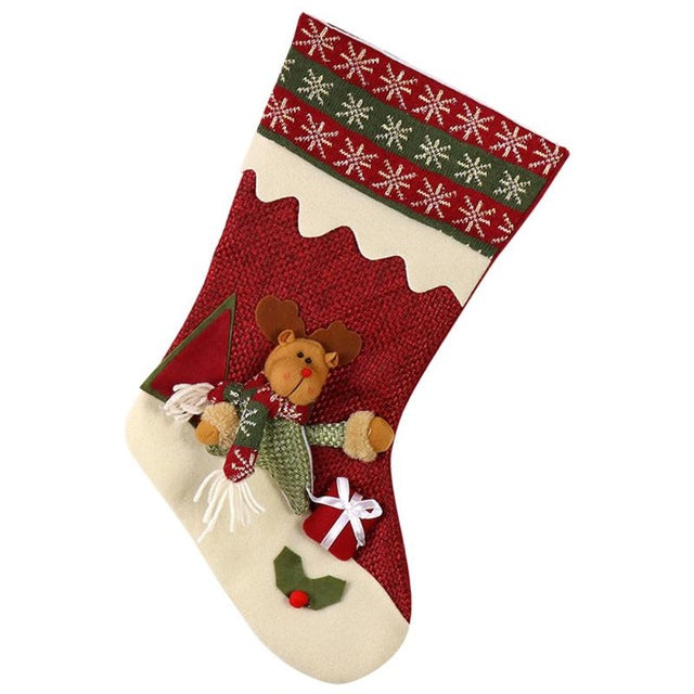 Christmas Stocking Santa Claus Sock Gift Bag 