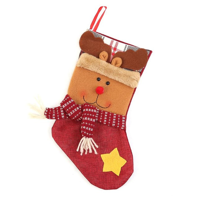 Christmas Stocking Santa Claus Sock Gift Bag 