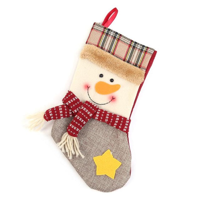 Christmas Stocking Santa Claus Sock Gift Bag 
