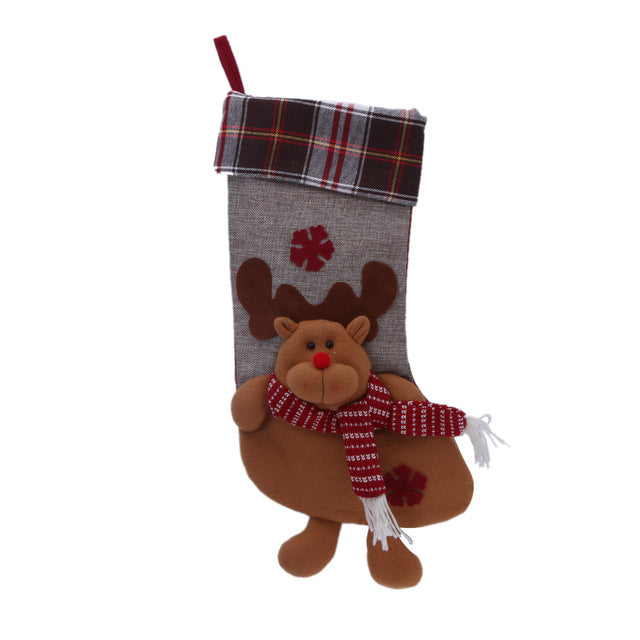 Christmas Stocking Santa Claus Sock Gift Bag 