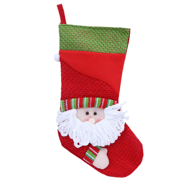Christmas Stocking Santa Claus Sock Gift Bag 