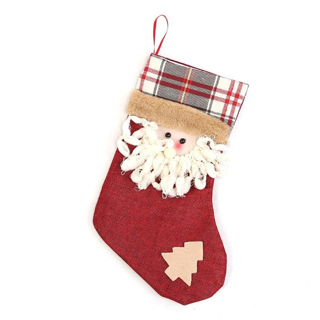 Christmas Stocking Santa Claus Sock Gift Bag 