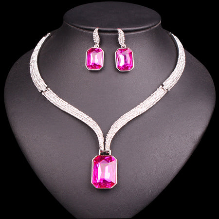 Fashion Choker Necklace Earrings Sets Bridal Jewelry Sets – PriceSolution4U™