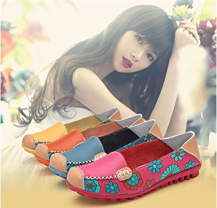 Women Casual Flat Boat Loafers Slip On Shoes 