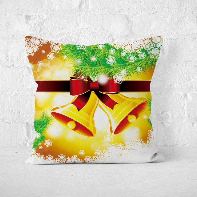Short Plush Santa Claus Soft Cushion Cover 