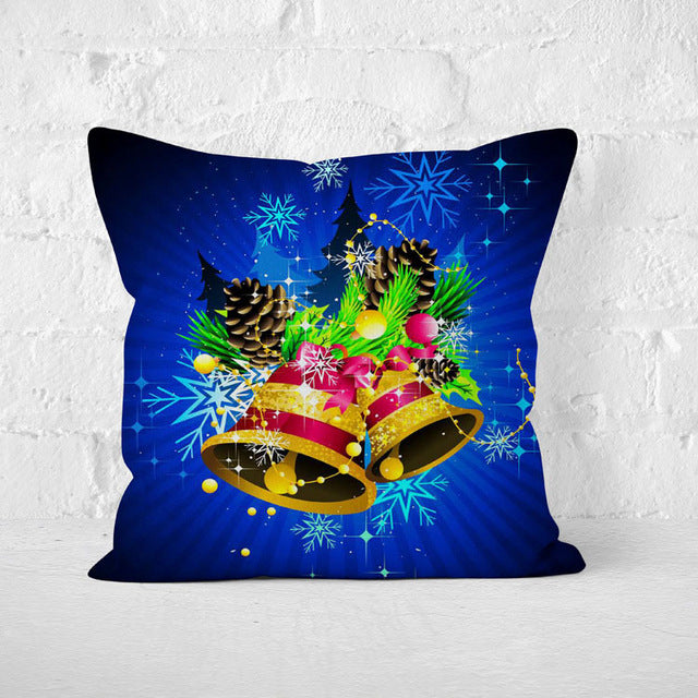 Short Plush Santa Claus Soft Cushion Cover 