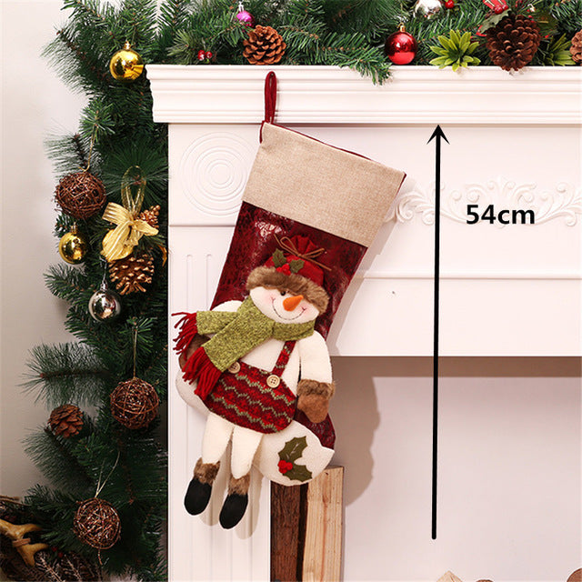 Reindeer Bag With Leg Christmas Stockings 