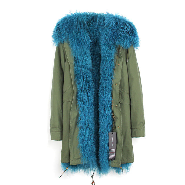 Women's Parka Fur Hooded Winter Jacket 