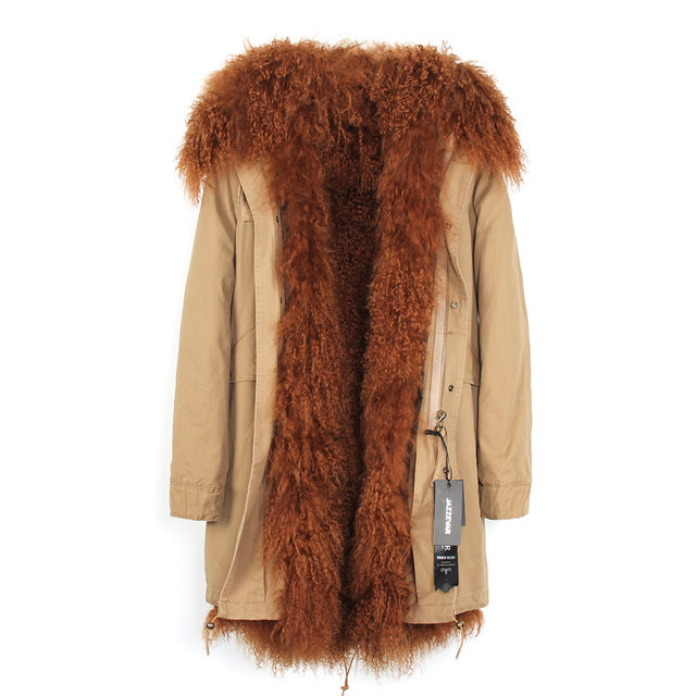 Women's Parka Fur Hooded Winter Jacket 