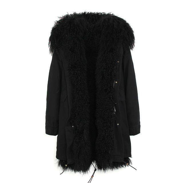 Women's Parka Fur Hooded Winter Jacket 