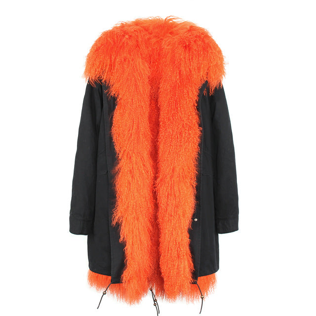 Women's Parka Fur Hooded Winter Jacket 
