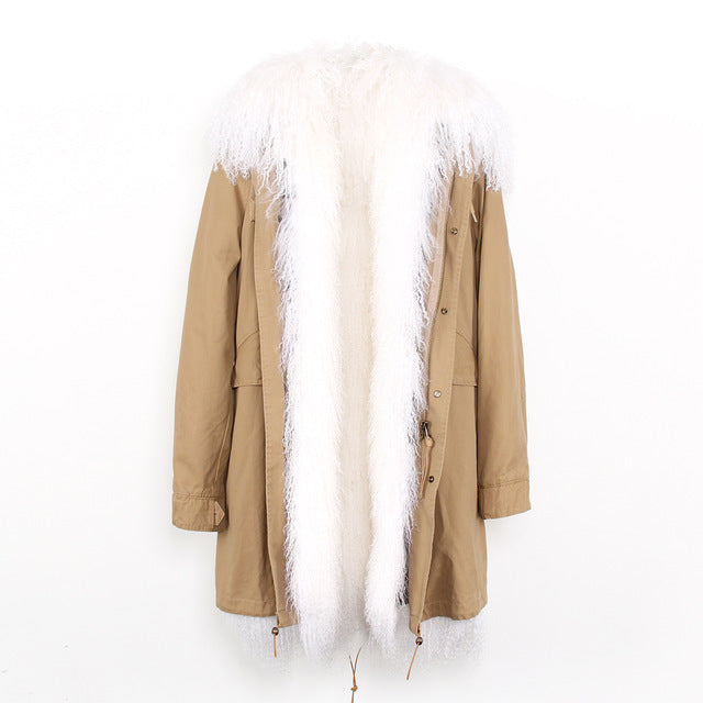 Women's Parka Fur Hooded Winter Jacket 