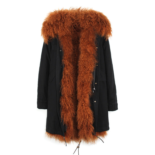 Women's Parka Fur Hooded Winter Jacket 