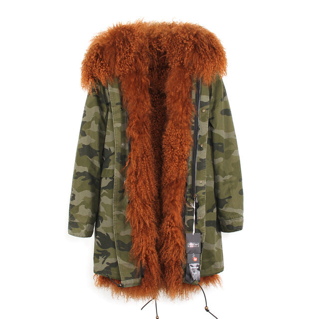 Women's Parka Fur Hooded Winter Jacket 