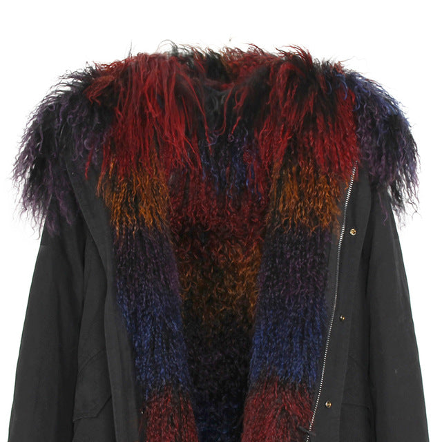 Women's Parka Fur Hooded Winter Jacket 