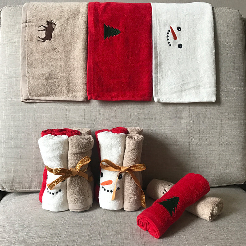 Luxury Towel Washcloth Christmas Gift Set 
