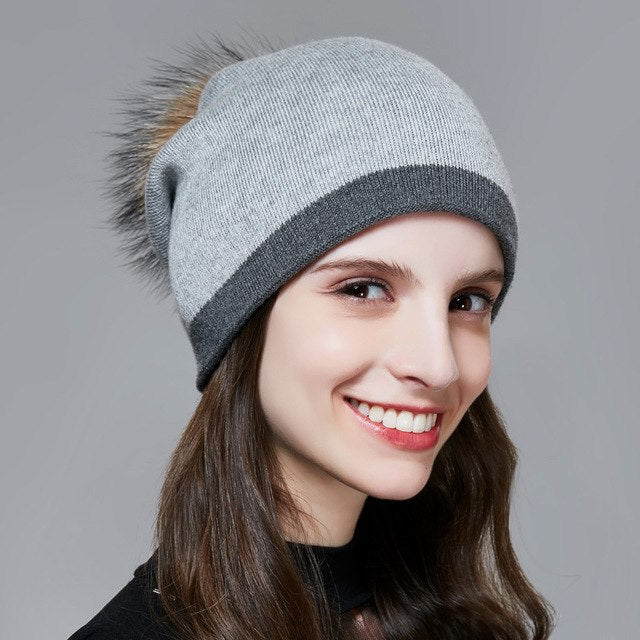 Kate Pompom Beanies Winter Hats 