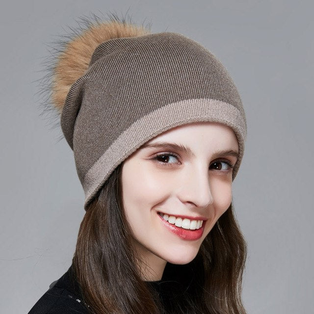 Kate Pompom Beanies Winter Hats 