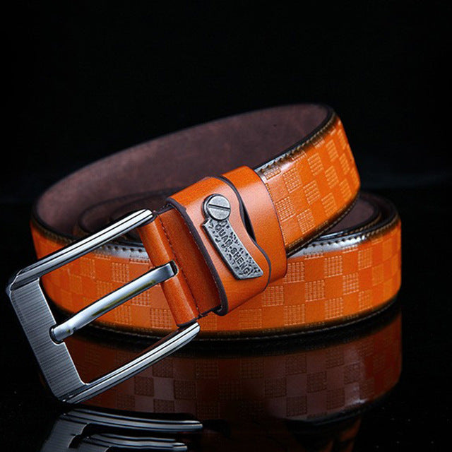 Men's Luxury Leather Buckle Belt 