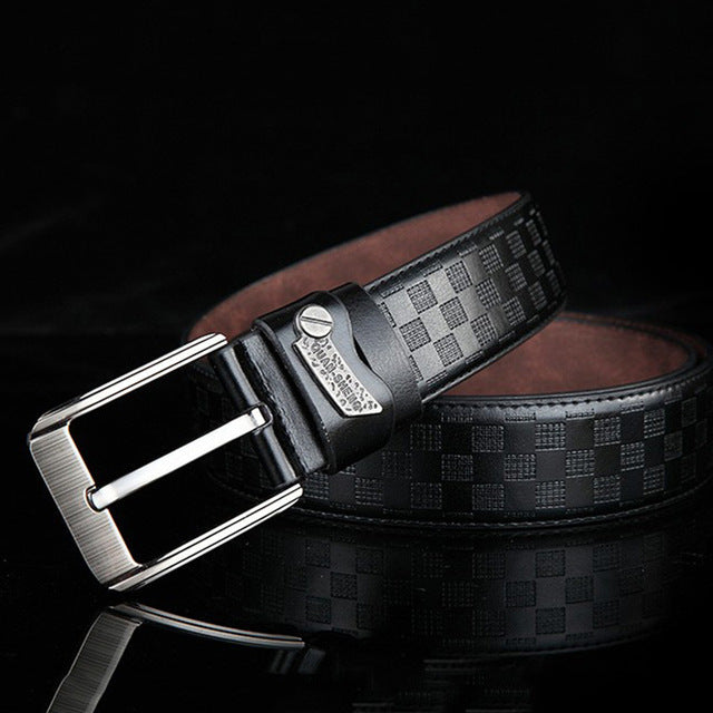 Men's Luxury Leather Buckle Belt 