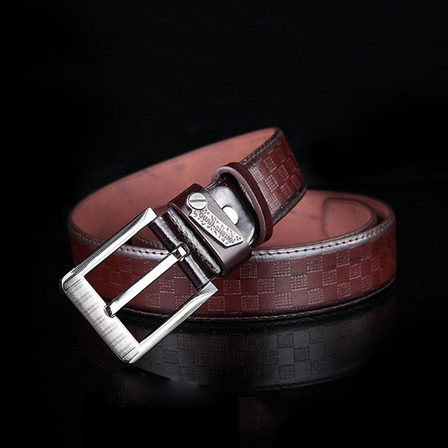 Men's Luxury Leather Buckle Belt 