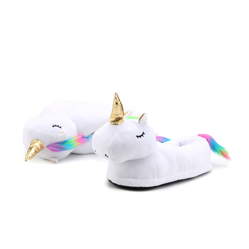 Cute Plush Unicorn Slippers Home Slippers 