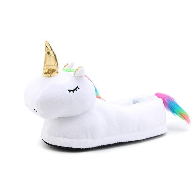Cute Plush Unicorn Slippers Home Slippers 