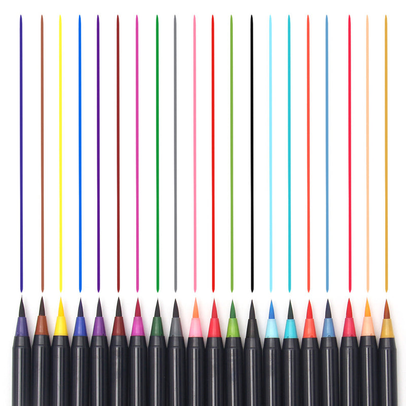 20 Color Premium Watercolor Brush Pen Set 