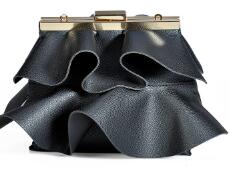 Designer Ruffles Shoulder Leather Handbags 